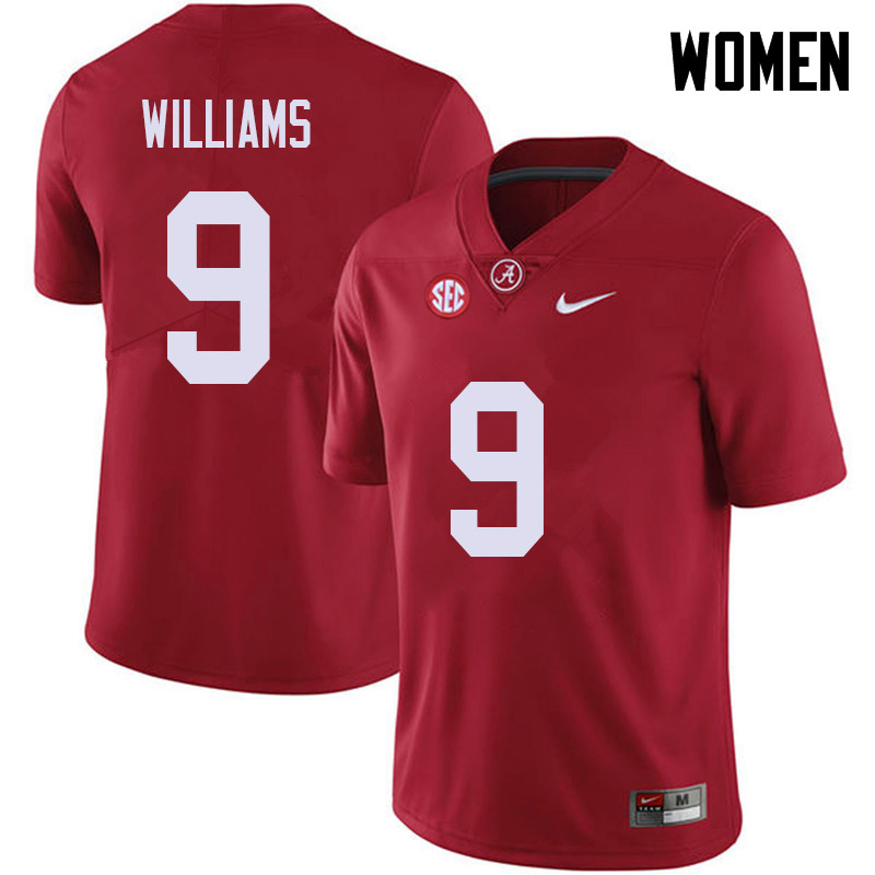 Alabama Crimson Tide Women's Xavier Williams #9 Red NCAA Nike Authentic Stitched 2018 College Football Jersey WQ16N72YO